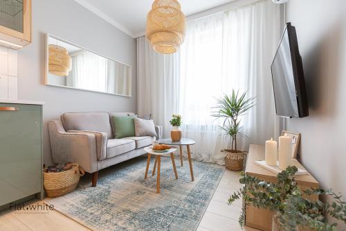 Televisyen dan/atau pusat hiburan di Apartamenty Flat White Obywatelska 47AB