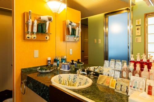 Dapur atau dapur kecil di Water Hotel Mw (Love Hotel)