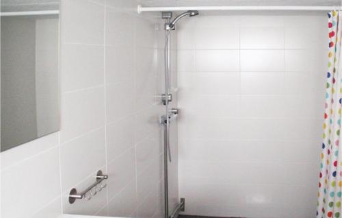 a shower with a glass door in a bathroom at 2 Bedroom Lovely Home In Rottne in Rottne