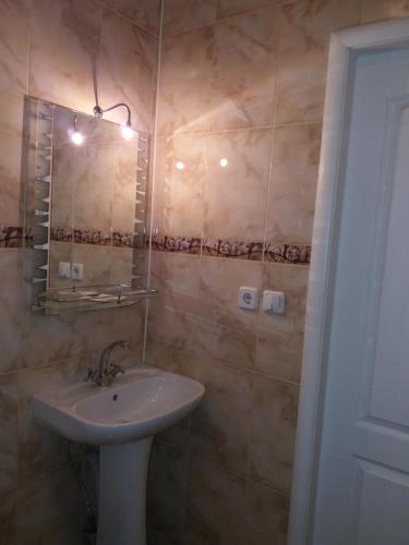 Koupelna v ubytování Hotel Aleksandria