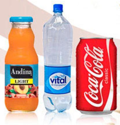 three bottles of soda and a can of coke at Zigal hotel in Antofagasta