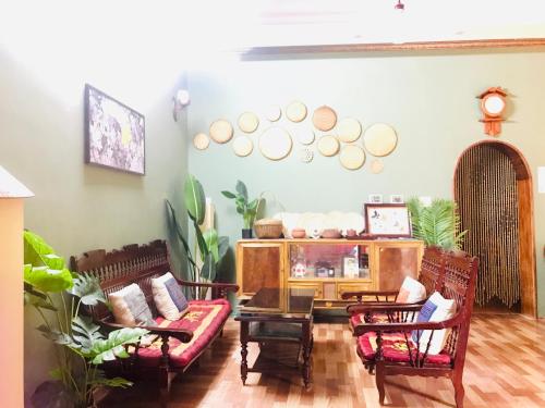 Χώρος καθιστικού στο Hava Homestay