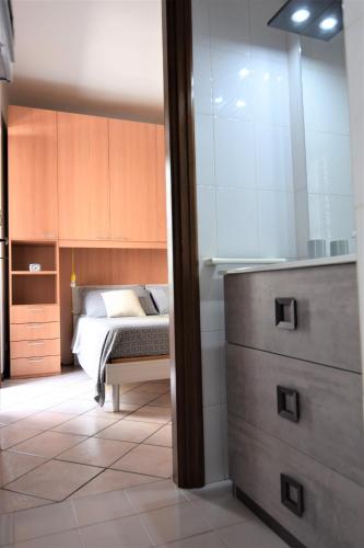 Η κουζίνα ή μικρή κουζίνα στο Bilocale Vecchio Borgo