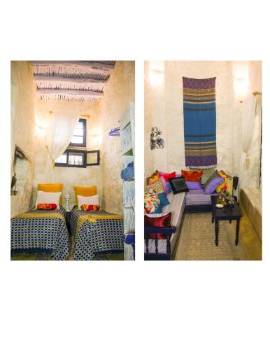 Postel nebo postele na pokoji v ubytování Riad Lunetoile