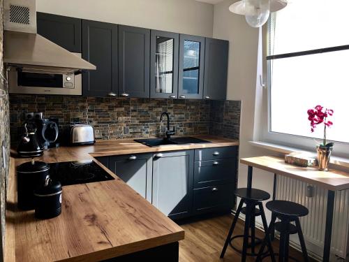 Kuchyň nebo kuchyňský kout v ubytování Apartment Elis