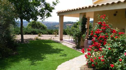 גינה חיצונית ב-S'orrosa casa vacanze in montagna panorama stupendo Sardegna