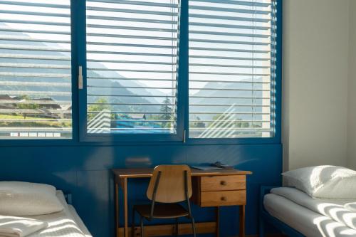 Ruang duduk di Mont-Fort Swiss Lodge