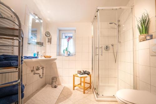 Ένα μπάνιο στο Landhaus Bellamontes