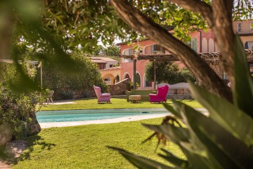 Jardin de l'établissement Hotel Ollastu