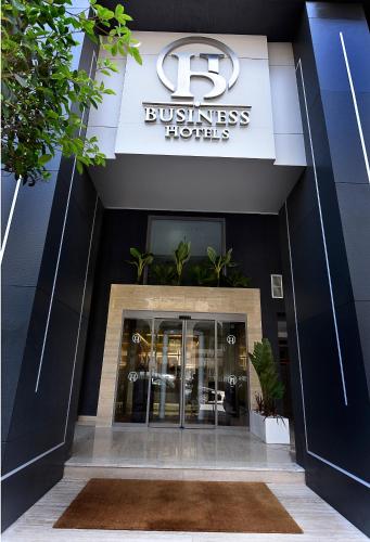 a building with a sign that reads business hotels at BUSINESS HOTEL SFAX in Sfax