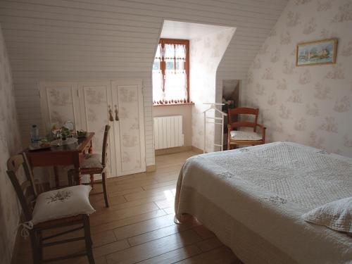 Postel nebo postele na pokoji v ubytování Chambre d'Hôtes Broualeuc
