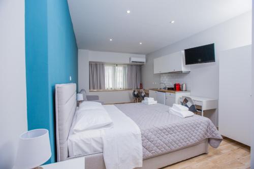 Letto o letti in una camera di Athens Raise Acropolis Project