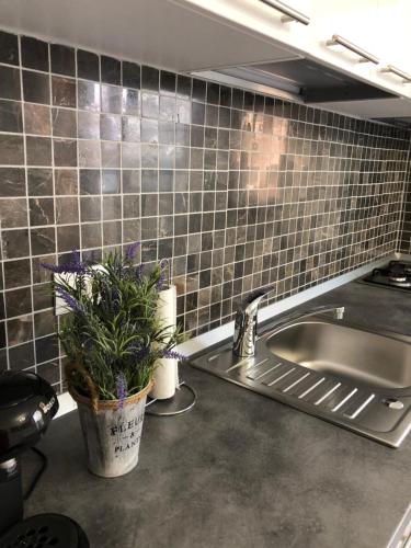 Kuchyň nebo kuchyňský kout v ubytování Apartament Solid Residence Georgia