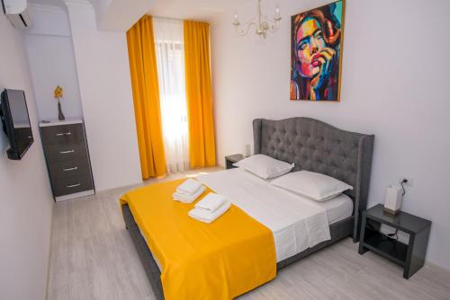 Postel nebo postele na pokoji v ubytování Apartament Solid Residence Georgia