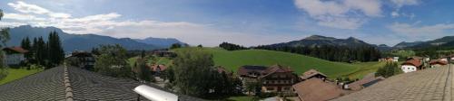 a view of a village with mountains in the background at Davidgut in Sankt Koloman