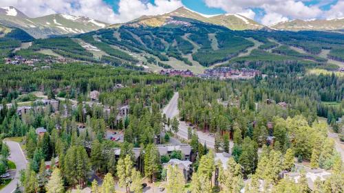 an aerial view of a town in the mountains at Gold Camp Gold Pan Condo: On Shuttle Route in Breckenridge