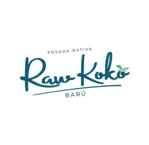 a logo for a bar called raw kuda at Raw KokoMar PosadaNativa in Barú