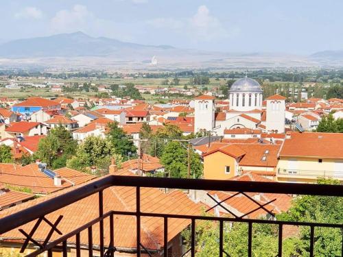 a view of a city with red roofs at Philippos House in Florina
