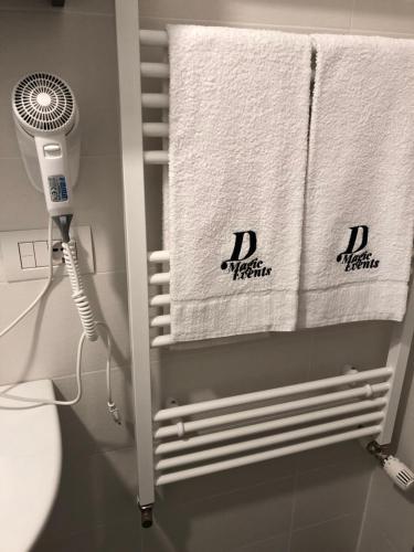 A bathroom at D' Magic