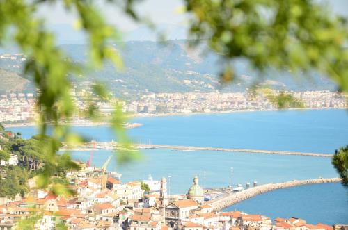 a view of a city and a body of water at La Soffitta Sul Mare in Vietri sul Mare