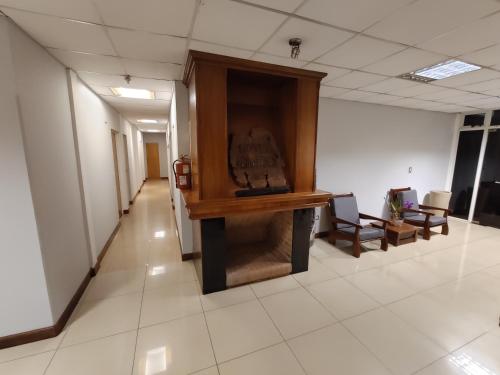 Χώρος καθιστικού στο Hotel Amatista