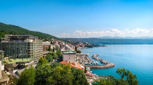 a town on the shore of a lake at Grand Hotel Adriatic in Opatija