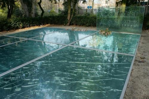 a glass swimming pool with a glass floor at Quiet apartment for 4 at park in center in Amsterdam