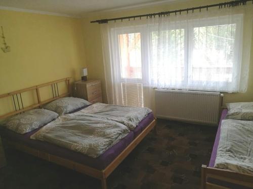 Postel nebo postele na pokoji v ubytování Apartmán Anežka Albrechtice