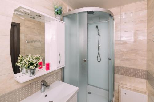 Ванна кімната в Luxury apart-hotel on Kharkovskaya near Lavina