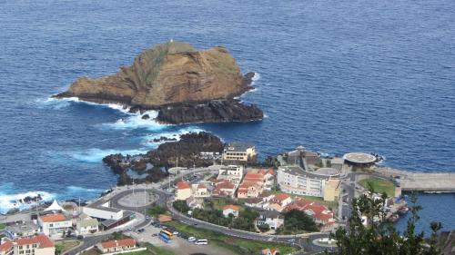 an island in the middle of the ocean at Pensão Fernandes in Porto Moniz