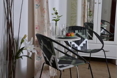 Χώρος καθιστικού στο Romantisches Bed&Breakfast Apfelstern