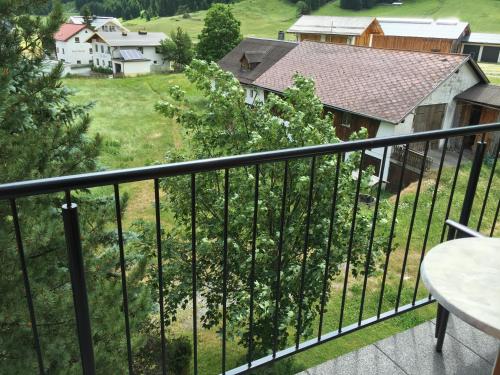 a view from the balcony of a house at Nonas B&B in Galtür
