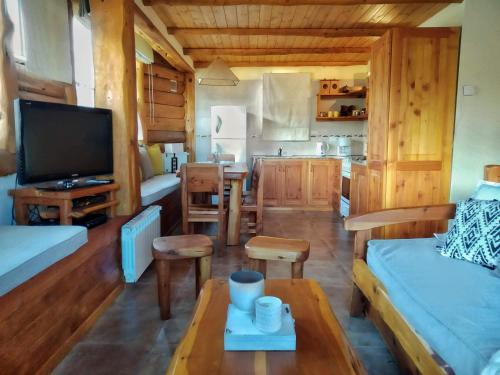 Kuchyň nebo kuchyňský kout v ubytování Cabaña Michay Cerro Catedral Bariloche