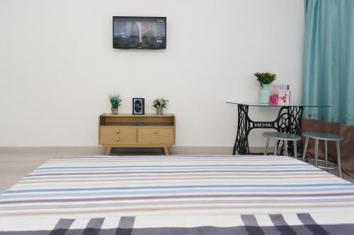 Ένα ή περισσότερα κρεβάτια σε δωμάτιο στο Luxury apart-hotel New Building near Lavina