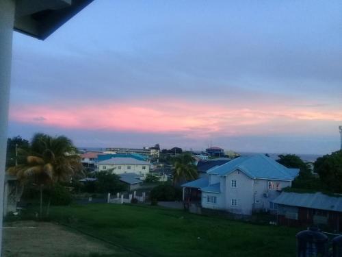 a view of a city with houses and palm trees at SLEEP-Inn in Scarborough
