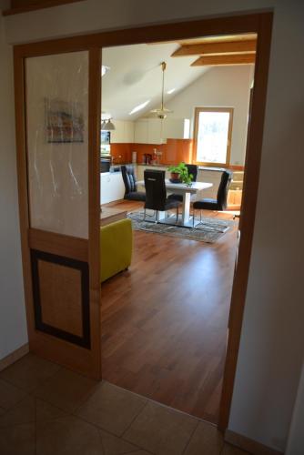 a view of a living room and a dining room at Komfort Ferienwohnung Marina in Völkermarkt