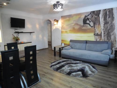 Χώρος καθιστικού στο Студия в Центре СКАЛА