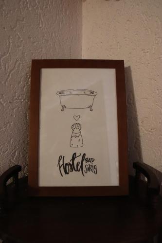 a picture of a hickory stove in a picture frame at Hostel Bad Salzig in Boppard