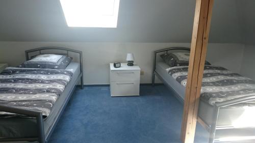Postel nebo postele na pokoji v ubytování Auf dem Lande