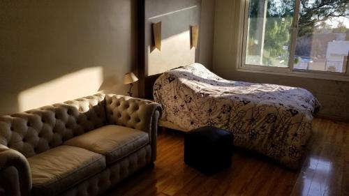 sala de estar con sofá y cama en RENTAL FLAT BOUTIQUE PILAR en Pilar
