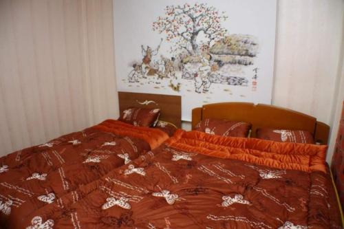 慶州旅館房間的床