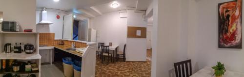 Kuchyň nebo kuchyňský kout v ubytování Villa Kadriorg Hostel