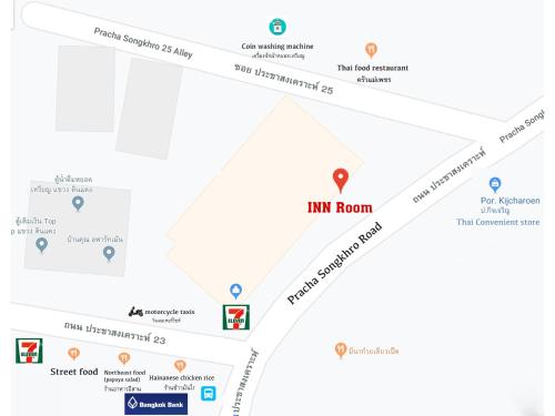 a map of the inn room at ham room at INN Room in Bangkok