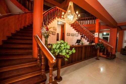 Lobbyn eller receptionsområdet på Hotel Cabaña Quinta
