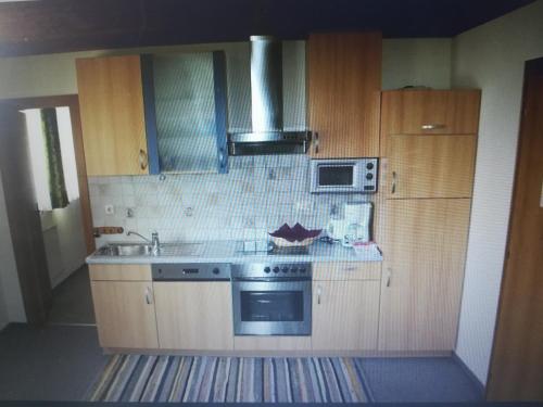 Kuchyň nebo kuchyňský kout v ubytování Haus Anna