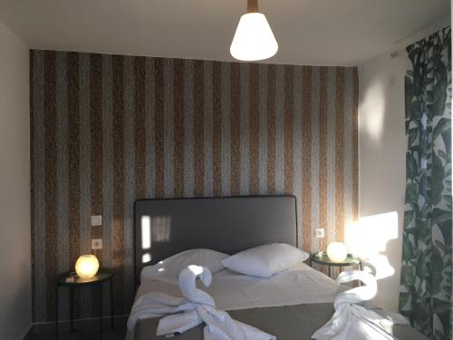 Кровать или кровати в номере Villakia Katerina