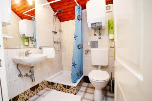 a bathroom with a toilet and a sink at Apartment Dulcis in Stari Grad