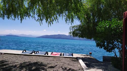 a boat in the middle of a body of water at EDEM SEVAN in Sevan