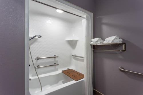 Bilik mandi di Microtel Inn & Suites by Wyndham Bethel/Danbury