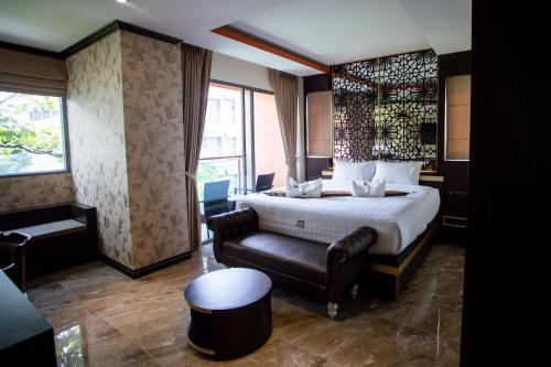 Postel nebo postele na pokoji v ubytování BAB ALHARA HOTEL